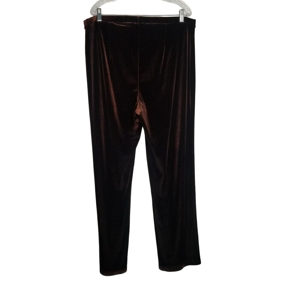 Avenue Women's Velour Loungewear Set, Brown 2Pc Blouse and Pant Size 14/16 Tall - Picture 6 of 16